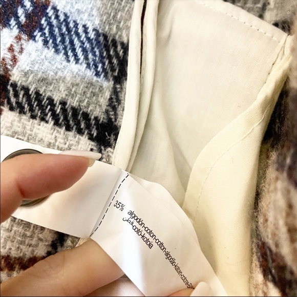 NEW Zara Plaid Check Longline Overshirt Shirt Jacket Shacket Size Small S - Picture 9 of 9